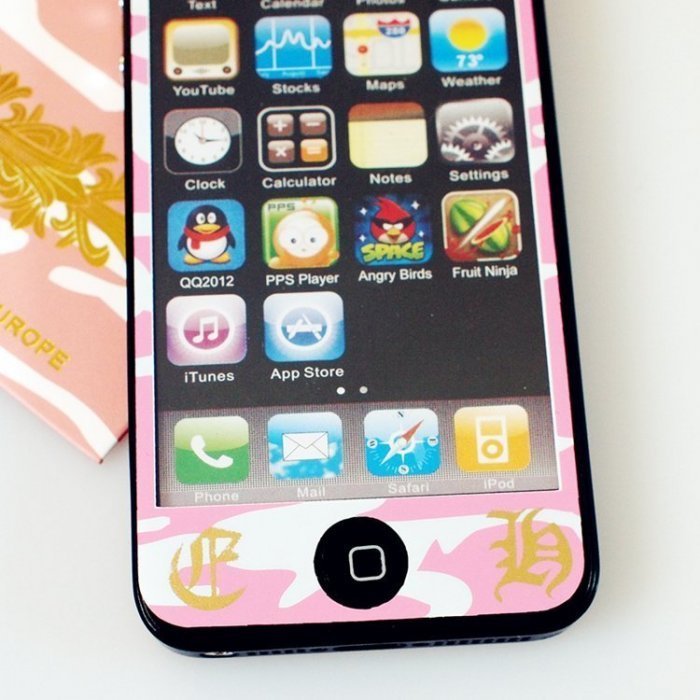 Наклейка для Apple iPhone 5/5S - A+ Skin Chrome Hearts розовая Наклейка для Apple iPhone 5/5S - A+ Skin Chrome Hearts розовая