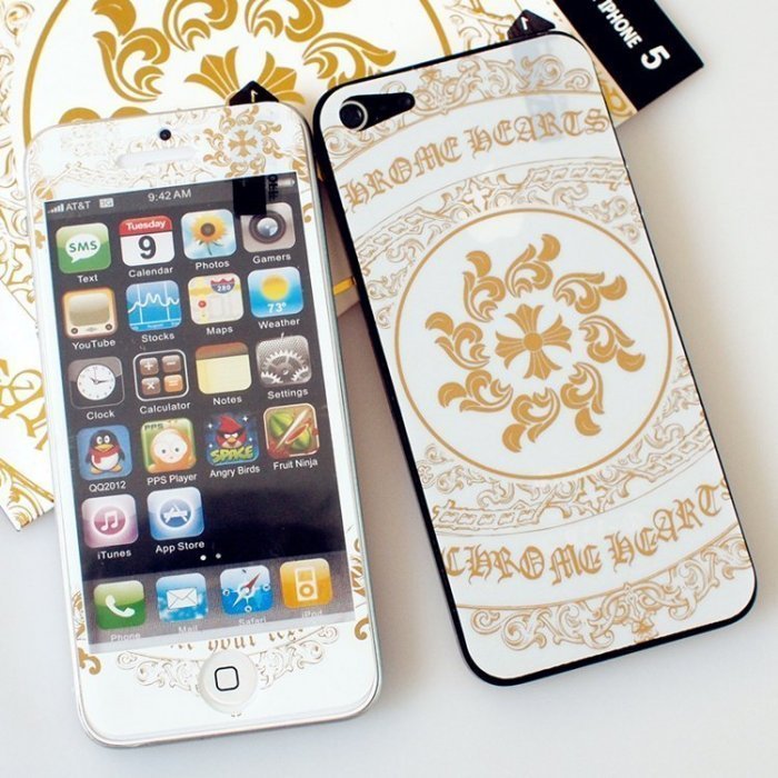 Наклейка для Apple iPhone 5/5S - A+ Skin Chrome Hearts белая Наклейка для Apple iPhone 5/5S - A+ Skin Chrome Hearts белая