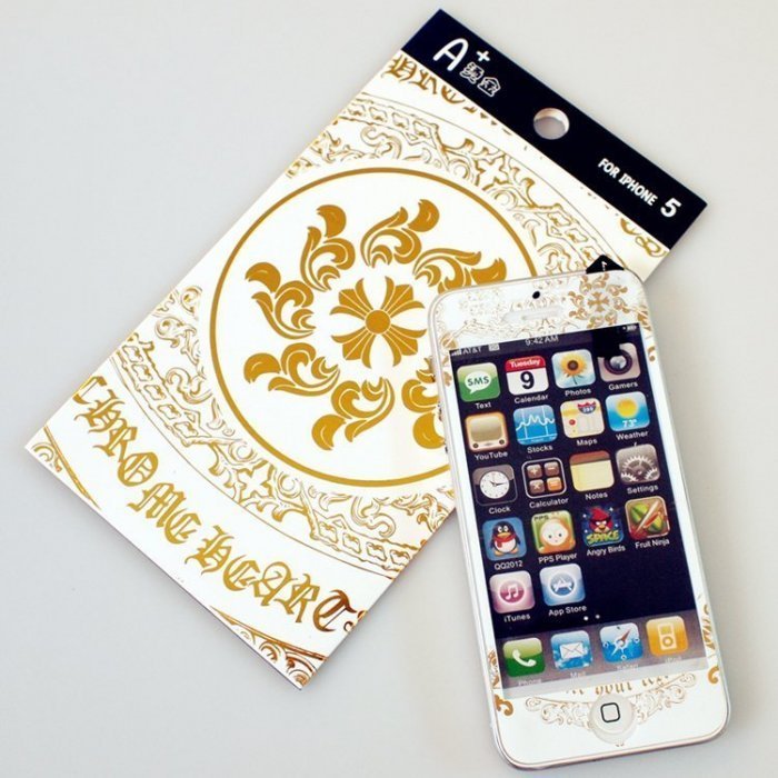 Наклейка для Apple iPhone 5/5S - A+ Skin Chrome Hearts белая Наклейка для Apple iPhone 5/5S - A+ Skin Chrome Hearts белая