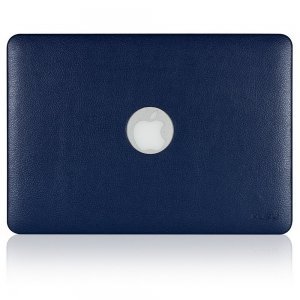 Чохол для Apple MacBook Air 13" - Kuzy Leather Hard Case темно-синій