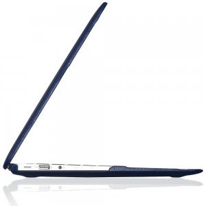Чохол для Apple MacBook Air 13" - Kuzy Leather Hard Case темно-синій