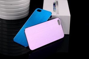 Металлический чехол NewCase Ultra Thin голубой для iPhone 5/5S/SE