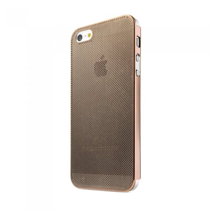Перфорированный чехол NewCase Ultra Thin коричневый для iPhone 5/5S/SE
