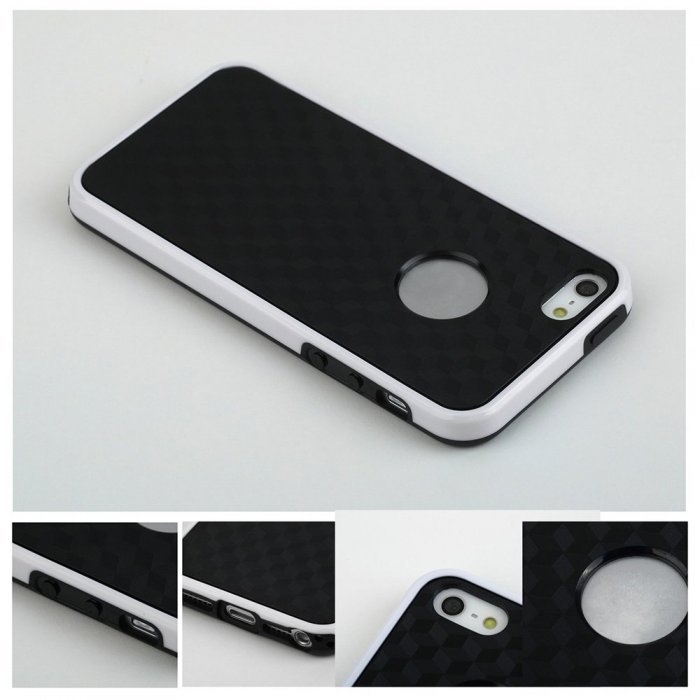 Силиконовый чехол NewCase Cube белый + черный для iPhone 5C