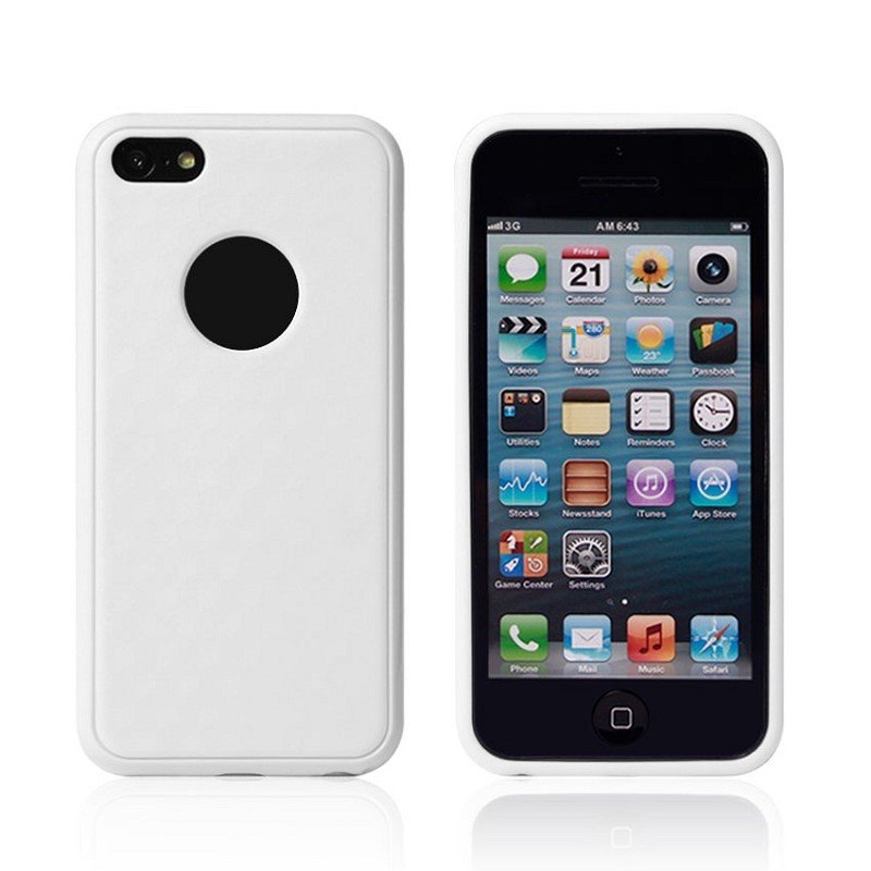 Силиконовый чехол New Case Cube белый для iPhone 5C