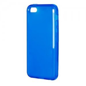 Полупрозрачный чехол New Case Semitransparent синий для iPhone 5C