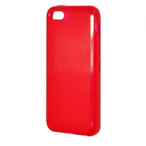 Полупрозрачный чехол New Case Semitransparent красный для iPhone 5C