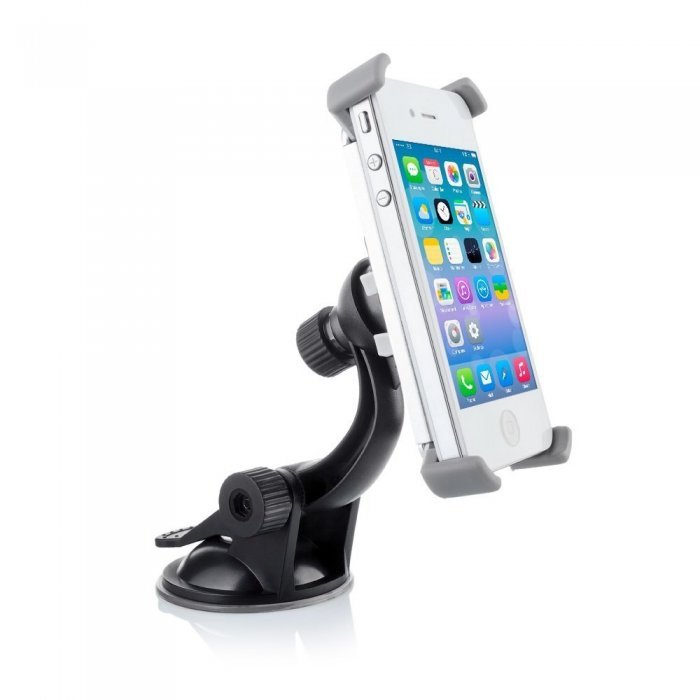 Автотримач Car Stand Holder (Aluminum+Plastic) 360° чорний для iPhone 4/4S