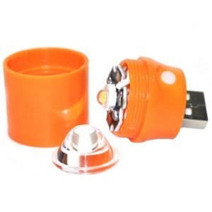 Портативный USB фонарик 25 Lumens оранжевый