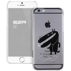 Чехол-накладка для Apple iPhone 6 - ESR Mania Series Monster Kid прозрачный + черный