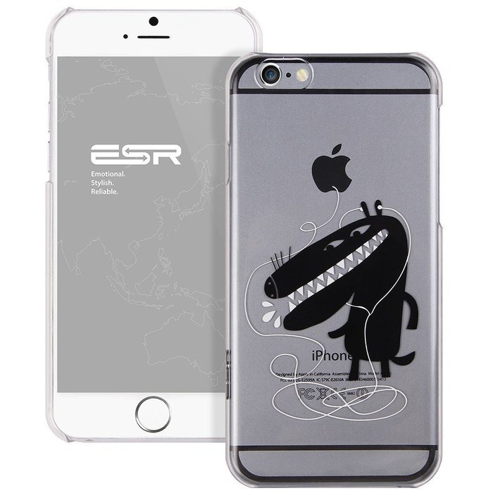 Чехол-накладка для Apple iPhone 6 - ESR Mania Series Monster Kid прозрачный + черный Чехол-накладка для Apple iPhone 6 - ESR Mania Series Monster Kid прозрачный + черный
