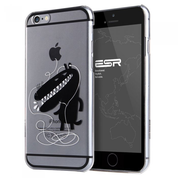 Чехол-накладка для Apple iPhone 6 - ESR Mania Series Monster Kid прозрачный + черный Чехол-накладка для Apple iPhone 6 - ESR Mania Series Monster Kid прозрачный + черный