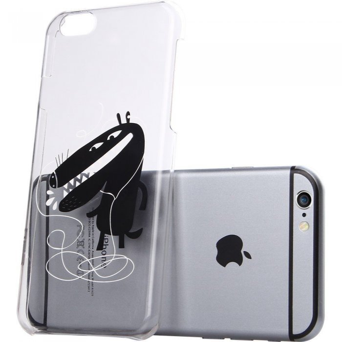 Чехол-накладка для Apple iPhone 6 - ESR Mania Series Monster Kid прозрачный + черный Чехол-накладка для Apple iPhone 6 - ESR Mania Series Monster Kid прозрачный + черный