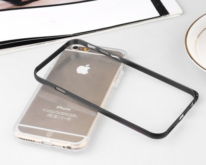 Силиконовый чехол Baseus Fusion черный для iPhone 6/6S Силиконовый чехол Baseus Fusion черный для iPhone 6/6S