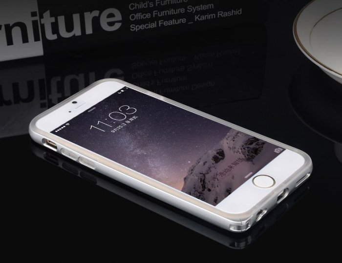 Силиконовый чехол Baseus Fusion серебристый для iPhone 6/6S Силиконовый чехол Baseus Fusion серебристый для iPhone 6/6S