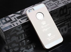 Чехол-накладка для Apple iPhone 5/5S/SE - iBacks Cameo Crown золотистый