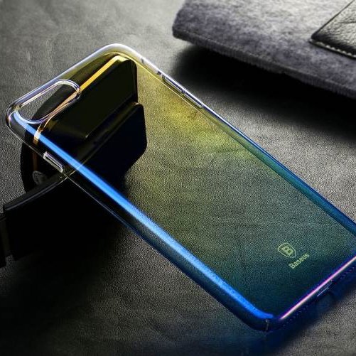 Полупрозрачный чехол Baseus Glaze синий для iPhone 8/7 Полупрозрачный чехол Baseus Glaze синий для iPhone 8/7