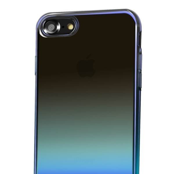 Полупрозрачный чехол Baseus Glaze синий для iPhone 8/7 Полупрозрачный чехол Baseus Glaze синий для iPhone 8/7