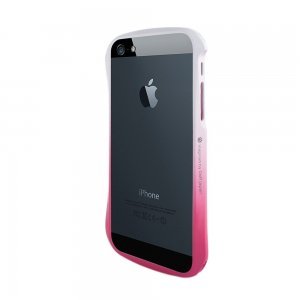 Чехол-бампер для Apple iPhone 5/5S - Cleave 5 A6061 розовый + белый
