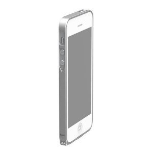 Металлический бампер Cross Metal SP-5 серебристый для iPhone 5/5S/SE
