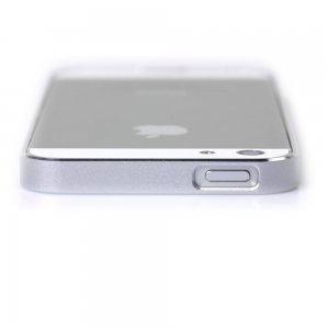 Металлический бампер Cross Metal SP-5 серебристый для iPhone 5/5S/SE