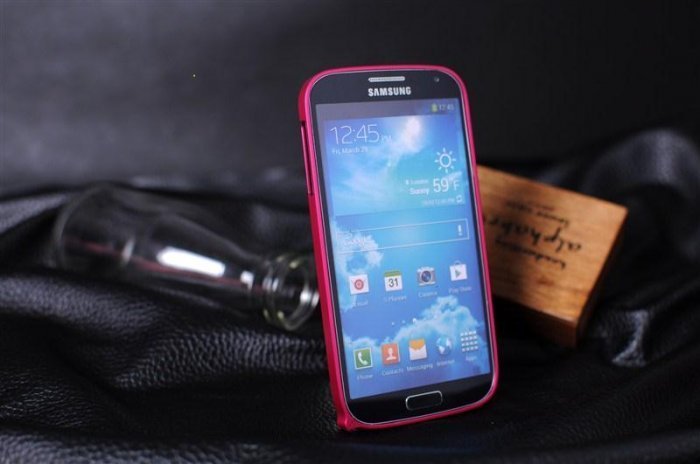 Чохол-бампер для Samsung Galaxy S4 - Cross Metal рожевий