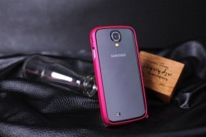 Чехол-бампер для Samsung Galaxy S4 - Cross Metal розовый