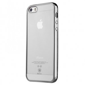 Силиконовый чехол Baseus shining черный для iPhone 5/5S/SE