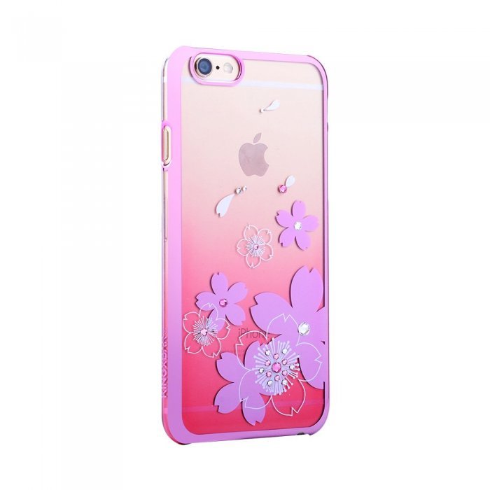 Чохол-накладка для Apple iPhone 6 / 6S - Kingxbar Flowers рожевий