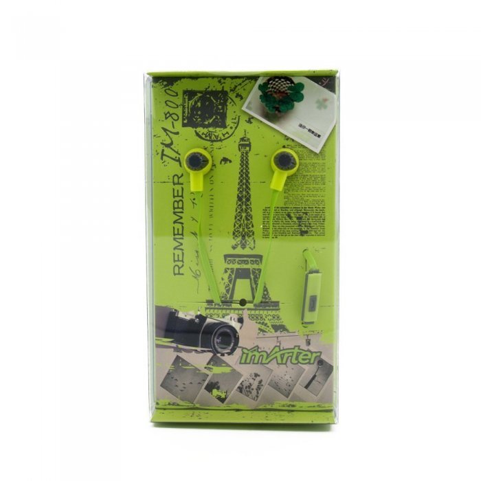 Навушники imArter Provence IM-800 з мікрофоном, зелені