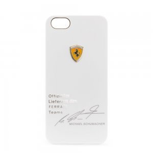 3D чехол Ferrari Design Michael Schumacher белый Apple iPhone 5/5S/SE