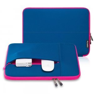 Чохол-карман для Apple MacBook Pro 15 "/ Pro Retina 15" - Runetz Neoprene Sleeve синій + рожевий