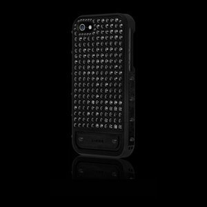 Чехол с камнями SWAROVSKI Lucien Elements Argent Noir Exclusive Selections Armor чёрный для iPhone 5S/5/SE