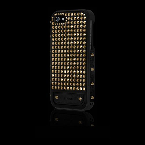 Чехол с кристаллами SWAROVSKI Lucien Elements Argent Noir Exclusive Selections Aurum золотой + чёрный для iPhone 5S/5/SE Чехол с кристаллами SWAROVSKI Lucien Elements Argent Noir Exclusive Selections Aurum золотой + чёрный для iPhone 5S/5/SE