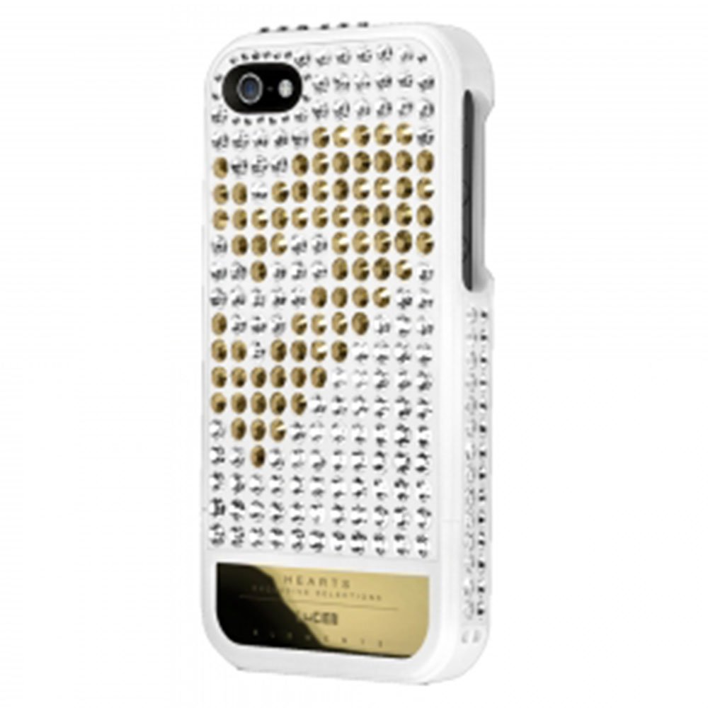 Чехол-накладка для Apple iPhone 5S/5 - Lucien Elements Hearts Exclusive Selections белый + черный