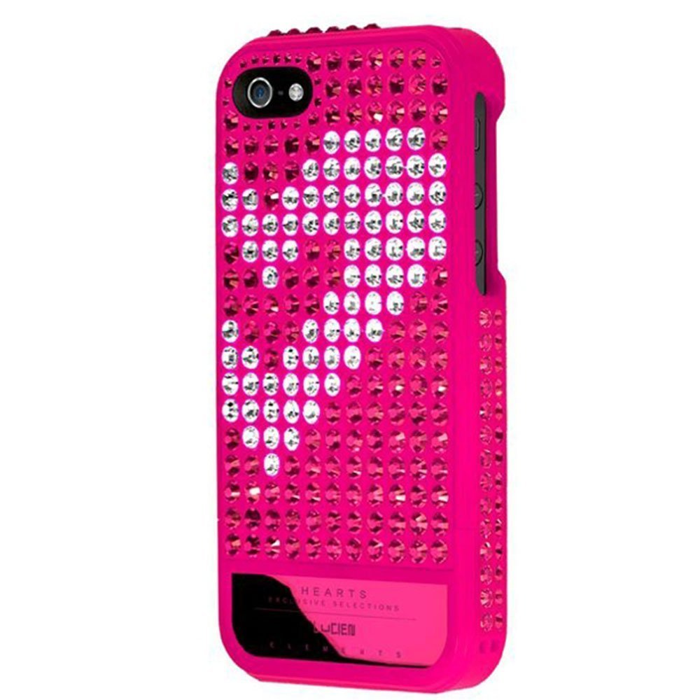 Чехол-накладка для Apple iPhone 5S/5 - Lucien Elements Hearts Exclusive Selections Rose III розовый + белый