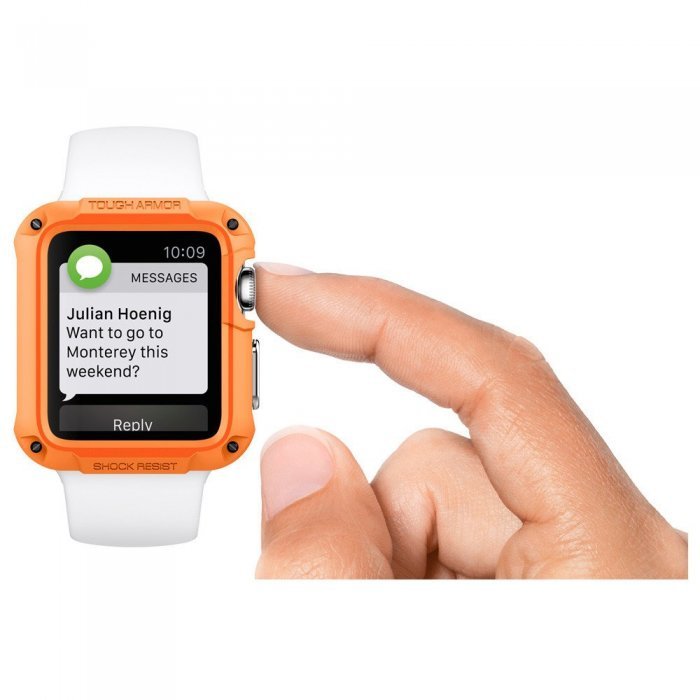 Чохол-накладка Spigen Tough Armor помаранчевий для Apple Watch 42mm