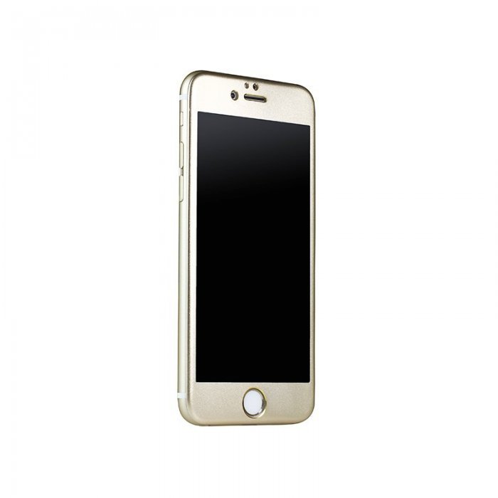 Защитное стекло для Apple iPhone 6 Plus/6S Plus - iBacks Full прозрачный + золотистый