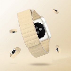 Ремешок Baseus Back Series бежевый для Apple Watch 42/44/45/49 мм