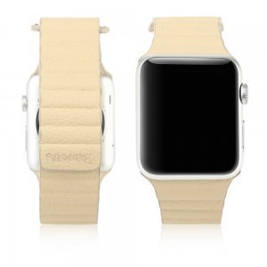 Ремешок Baseus Back Series бежевый для Apple Watch 42/44/45/49 мм (LTAPWCH42-BK14)