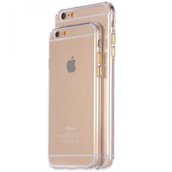 Силіконовий чохол COTEetCI ABS прозорий + золотий для iPhone 6 Plus/6S Plus