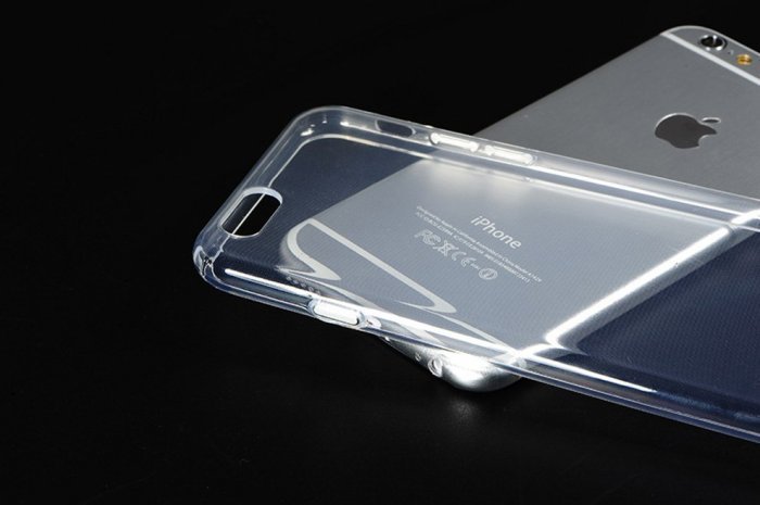 Силіконовий чохол COTEetCI ABS прозорий + сріблястий для iPhone 6 Plus/6S Plus