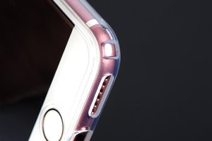 Силиконовый чехол COTEetCI ABS прозрачный + розовый для iPhone 6/6S