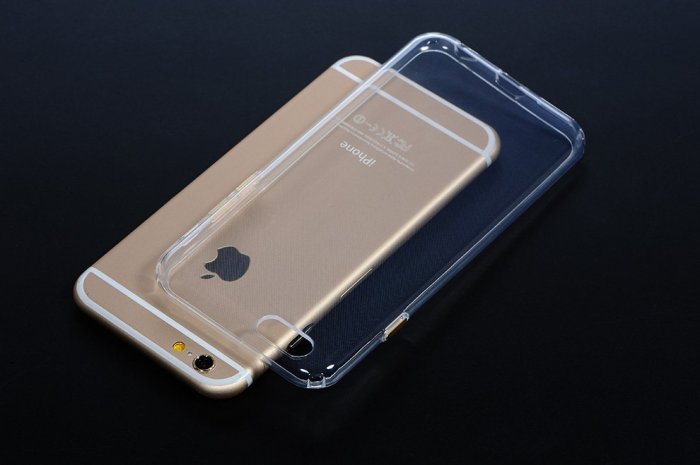 Силіконовий чохол COTEetCI ABS прозорий + золотий для iPhone 6 Plus/6S Plus