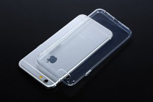Силиконовый чехол COTEetCI ABS прозрачный + серебристый для iPhone 6/6S