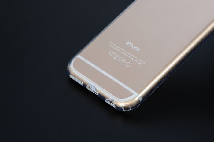 Силіконовий чохол COTEetCI ABS прозорий + золотий для iPhone 6 Plus/6S Plus