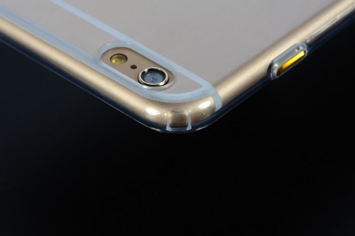 Силіконовий чохол COTEetCI ABS прозорий + золотий для iPhone 6 Plus/6S Plus