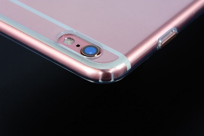 Силиконовый чехол COTEetCI ABS прозрачный + розовый для iPhone 6/6s Plus Силиконовый чехол COTEetCI ABS прозрачный + розовый для iPhone 6/6s Plus