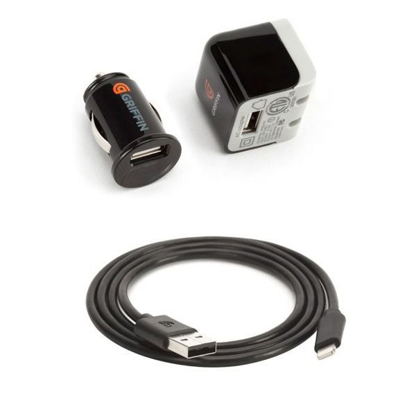 Комплект зарядных устройств Griffin Auto Charger Kits PowerDuo универсальный черный Комплект зарядных устройств Griffin Auto Charger Kits PowerDuo универсальный черный