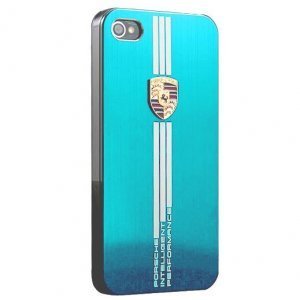 Чехол с рисунком Porsche Design голубой для iPhone 5/5S/SE